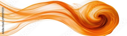 A vibrant orange swirl representing movement and energy, evoking feelings of warmth and creativity.