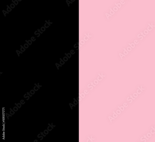 Illustration d'un carré bicolore noir et rose clair graphique