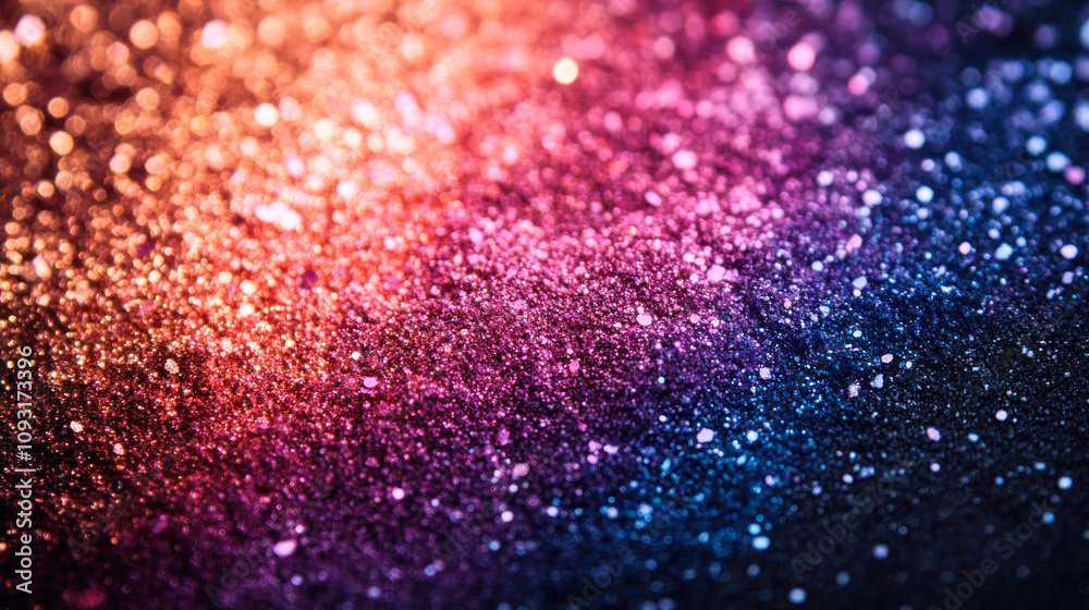 Rainbow gradient glitter with dramatic dark background Rainbow gradient glitter with dramatic dark background