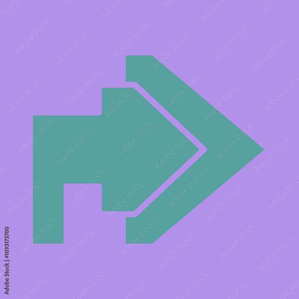 Curved Arrow Righticon Design Curved Arrow Righticon Design
