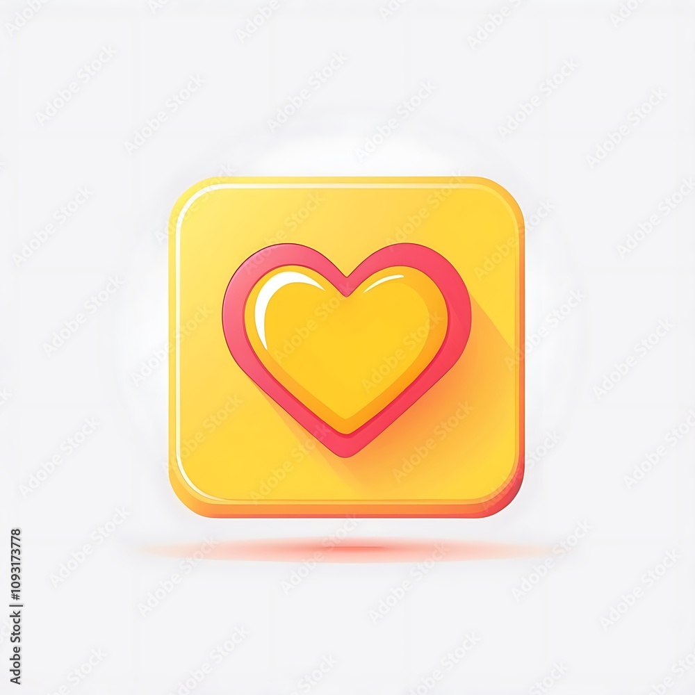 bright optimism: yellow icon for modern UI UX button design