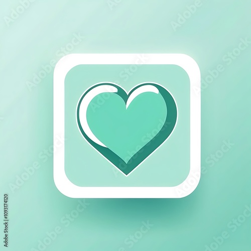 mint green icon for modern UI UX button design