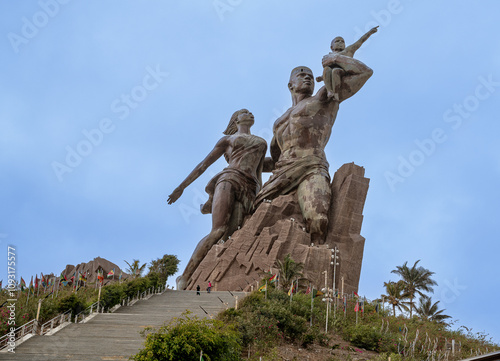 SENEGAL, Monumento al Renacimiento Africano, estatua de bronce de 52m (171 ft) de alto en Les Collines des Mamelles, Dakar, Senegal photo