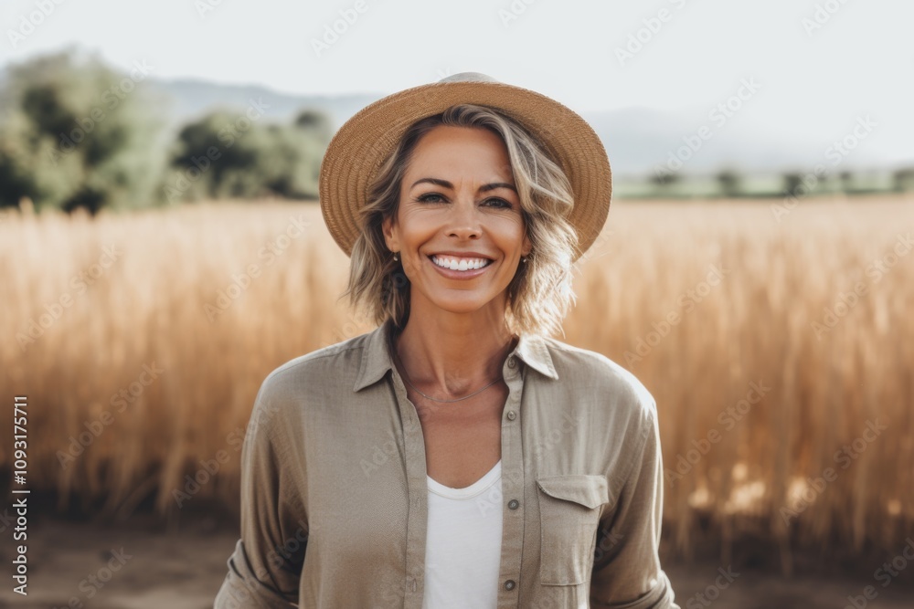 Obraz premium Portrait of a middle aged female Caucasian farmer