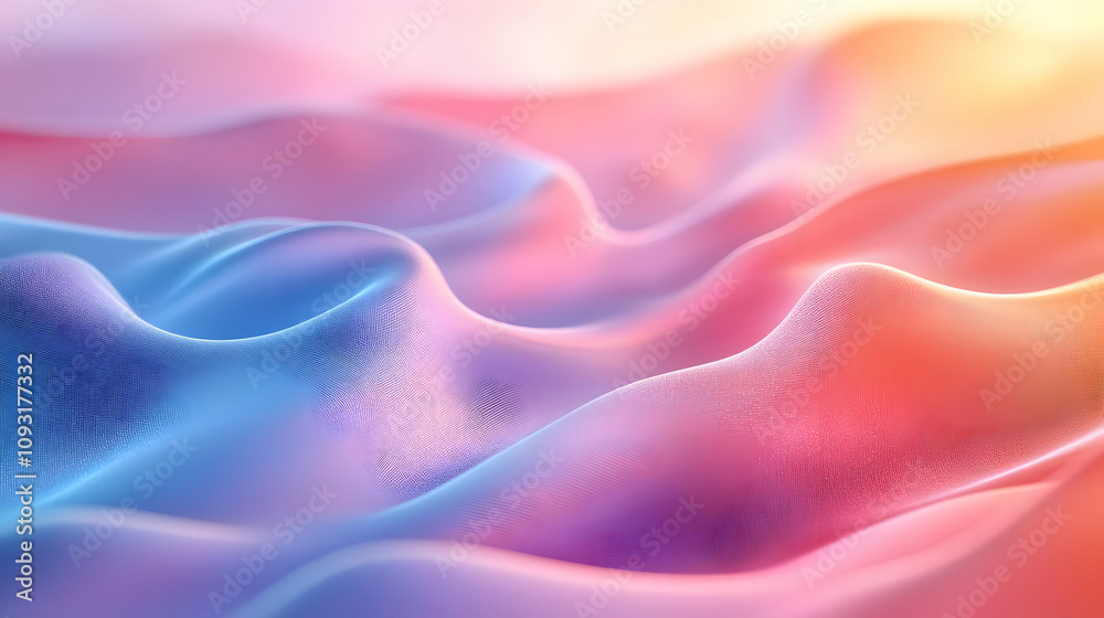 Abstract Background - Flowing Pastel Waves of Color Abstract Background - Flowing Pastel Waves of Color
