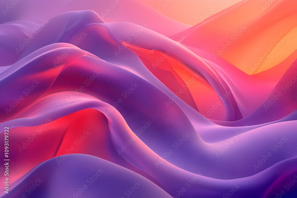 Obraz premium Abstract Background - Flowing Purple and Pink Waves