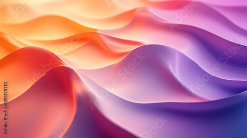 Abstract Background - 3D Flowing Waves of Color