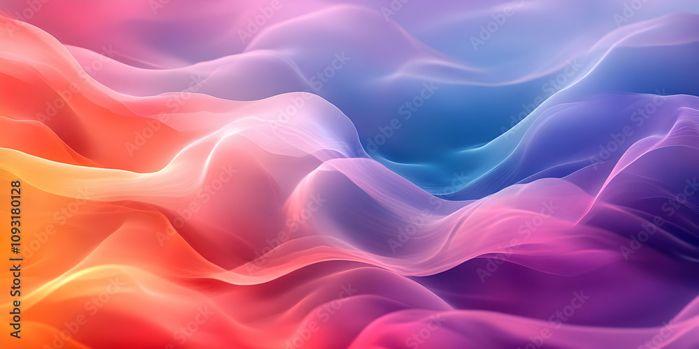 Obraz premium Abstract Background - Colorful Flowing Waves