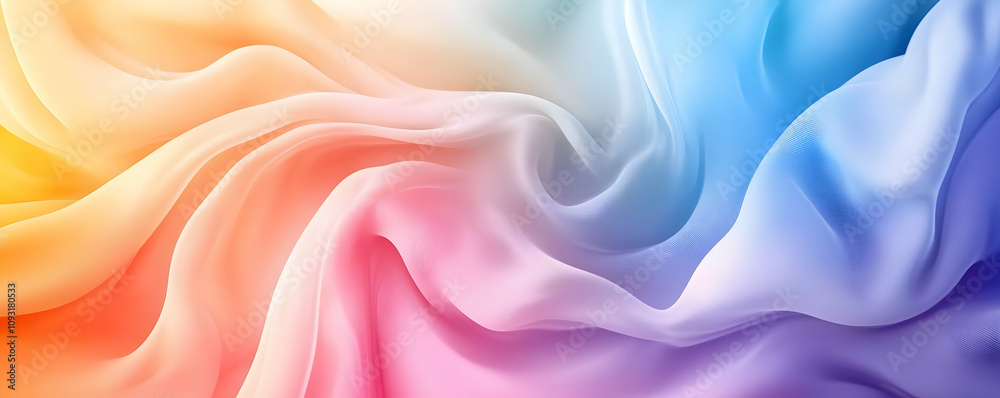 Abstract Background - Colorful Flowing Fabric