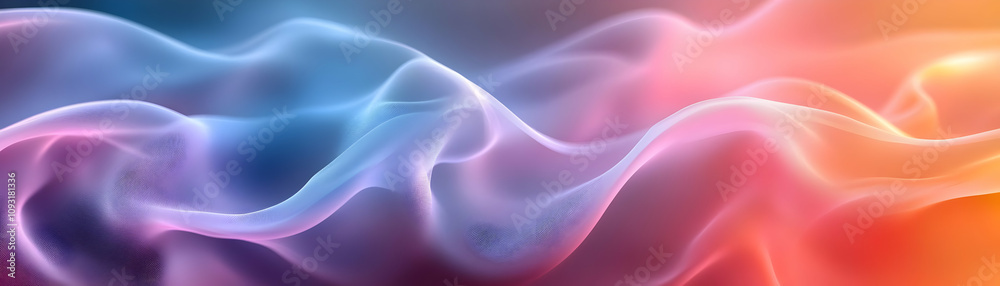 Abstract Background - Flowing Colorful Waves Illustration Abstract Background - Flowing Colorful Waves Illustration