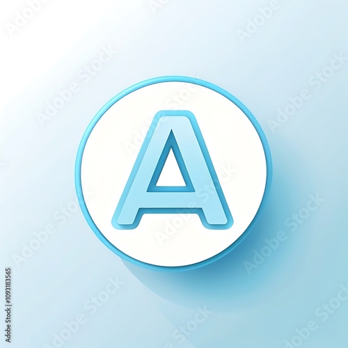 Free Download letter A button icon circle - GFXLoad