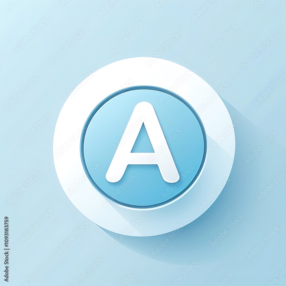 letter A button icon letter A button icon