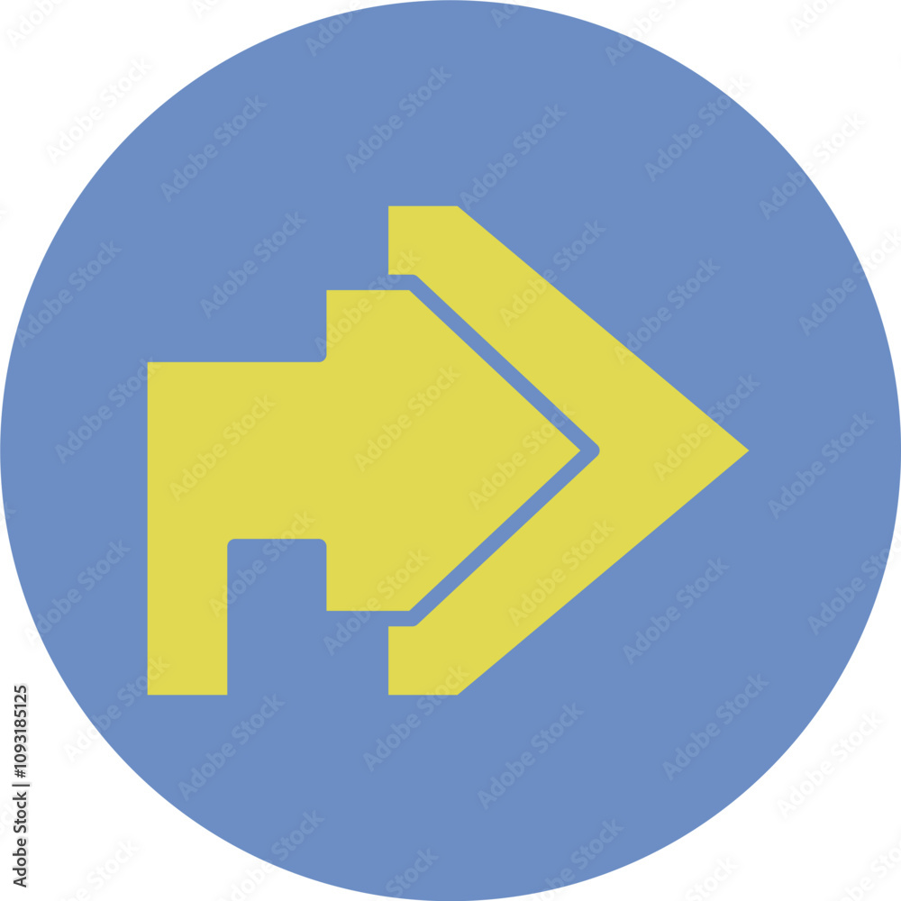 Curved Arrow Righticon Design Curved Arrow Righticon Design