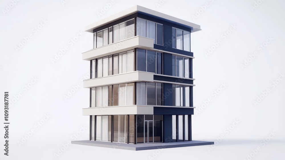 Modern Office Building Exterior in Soft Light Modern Office Building Exterior in Soft Light