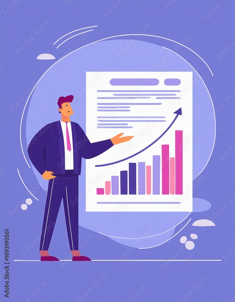 Fototapeta premium business person with chart