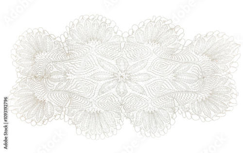 Crocheted lace napkin
