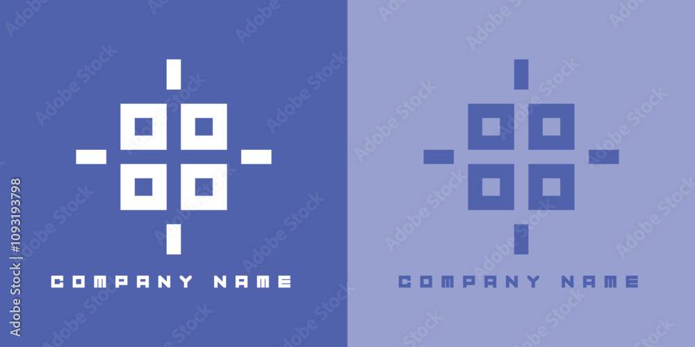 Fototapeta premium Modern Logo Pictorial Pixel Monogram Minimalist