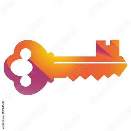 Colorful image of a key icon 