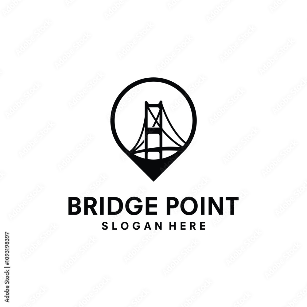 bridge icon logo vector template illustration design bridge icon logo vector template illustration design