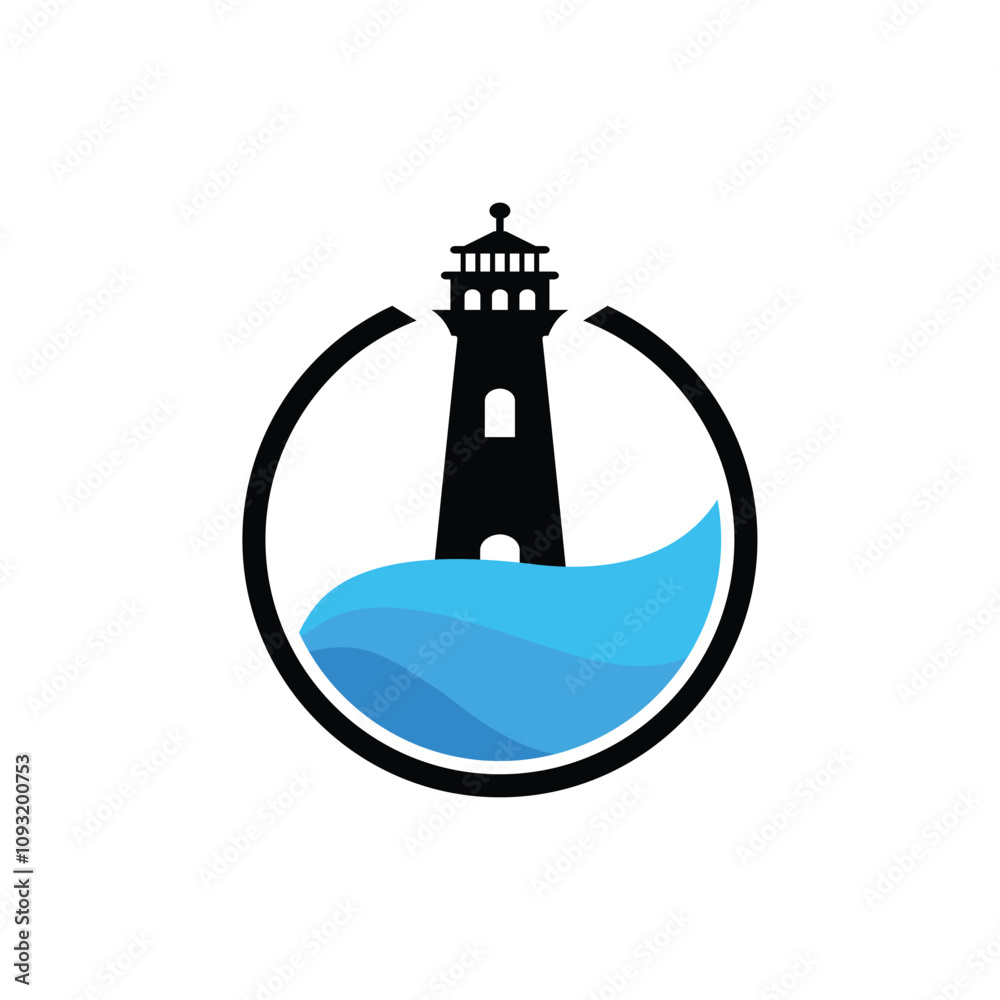 Lighthouse logo design vector illustration Lighthouse logo design vector illustration