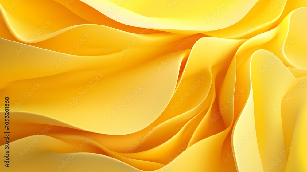 Fototapeta premium Vibrant Yellow 3D Studio Background for Professional Designs