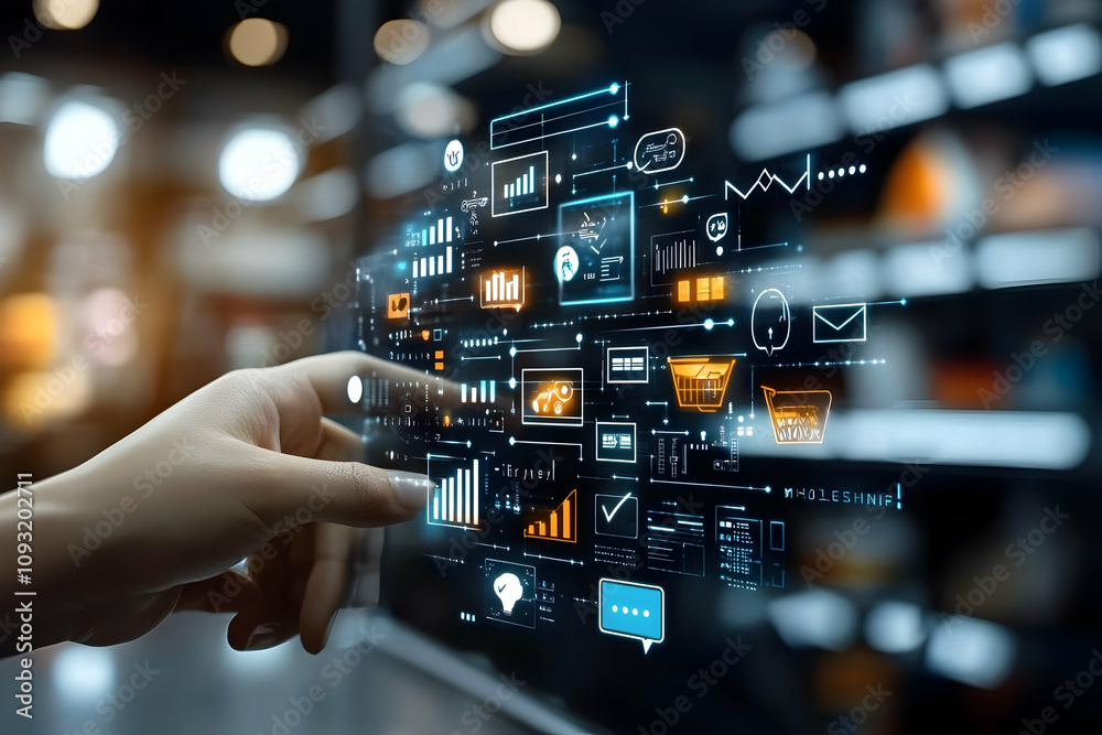 Illustration - Business Data Analysis Technology Innovation Illustration - Business Data Analysis Technology Innovation