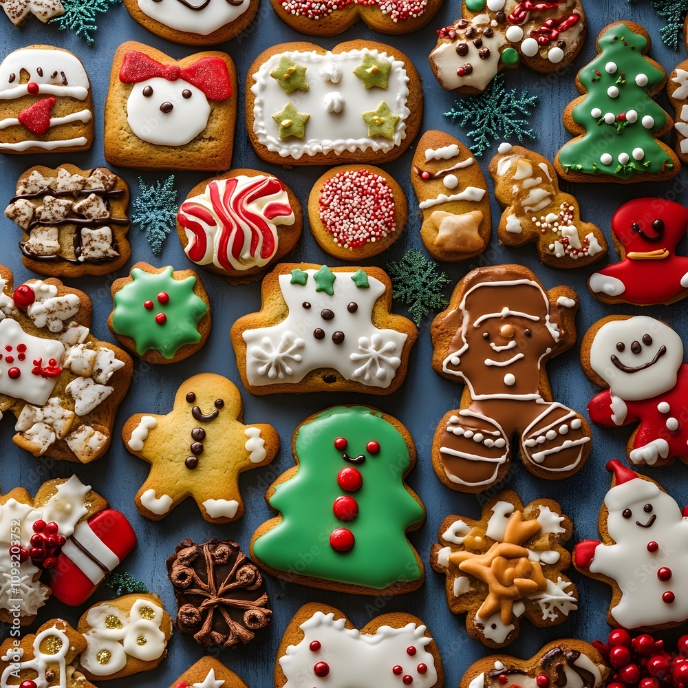 Delicious assortment of Christmas cookies.