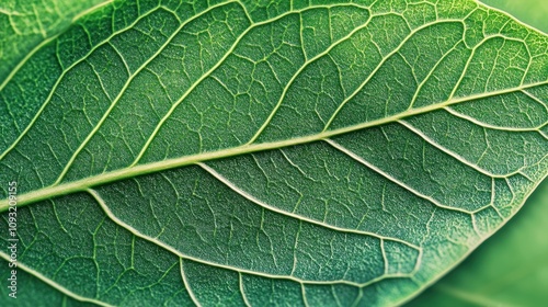 Magnificent Green Leaf Macro Photography: Nature's Intricate Design