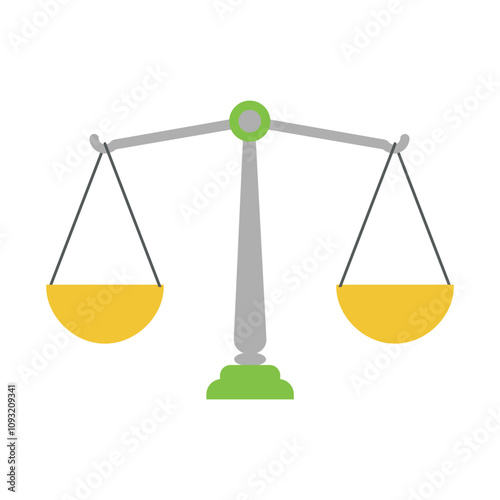 Balance. Vector simple color flat illustration.