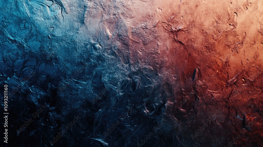 Naklejka premium Close-up of a painting with red and blue background