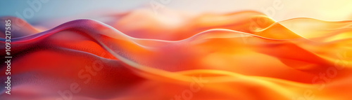 Abstract Background - Flowing Orange Waves