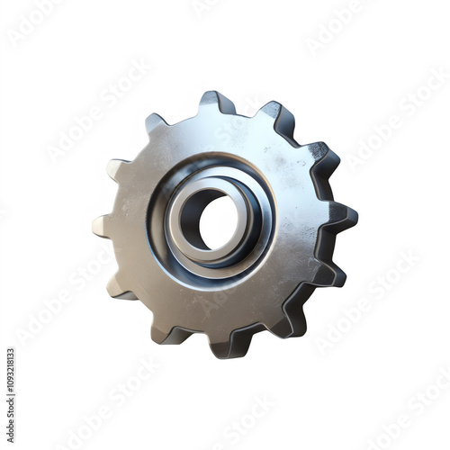 Gear isolated on transparent background.