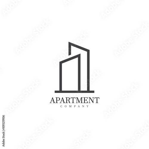 Building apartment simple logo inspiration vector template