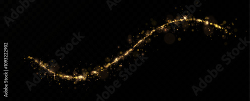 Christmas glowing bokeh. A blur of sparks and golden stars sparkle with a special light. Golden bokeh effect.