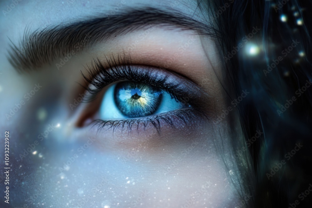 A Close Up Of A Mystical Blue Eye Gazing A Close Up Of A Mystical Blue Eye Gazing