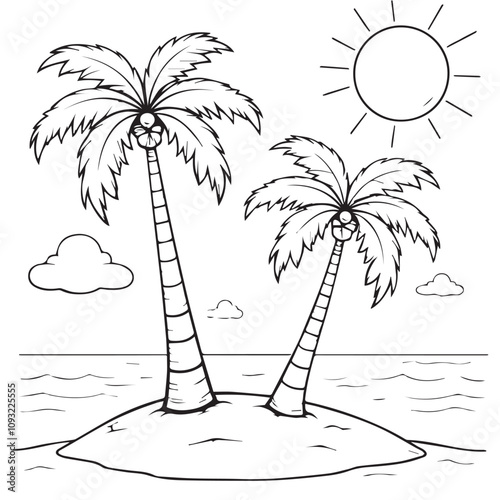 Plum Tree Coloring Page
