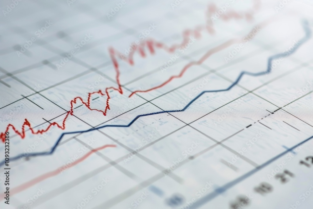 A close-up view of a graph featuring a red and blue line, illustrating data trends and comparisons. A graph with detailed lines that shows the increase in inflation over time. A close-up view of a graph featuring a red and blue line, illustrating data trends and comparisons. A graph with detailed lines that shows the increase in inflation over time.