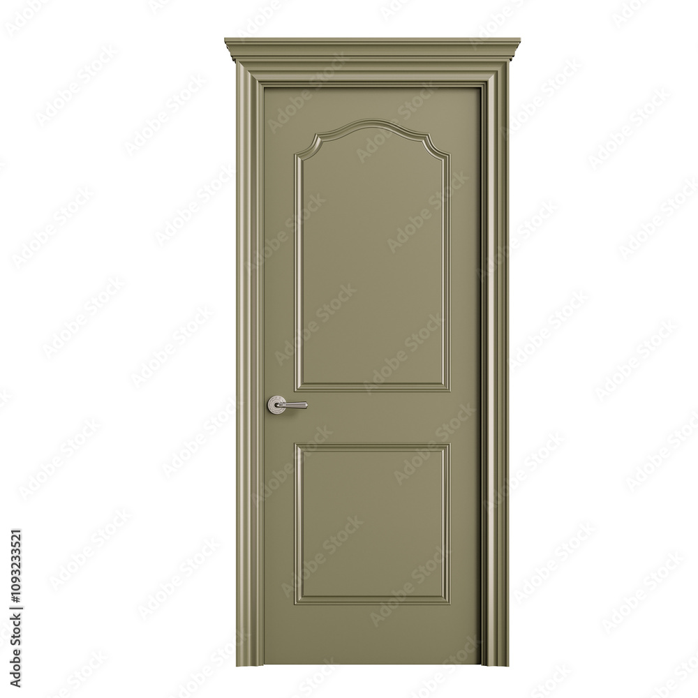 A door with a gold trim and a silver handle A door with a gold trim and a silver handle