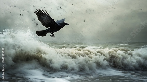 crow in flight