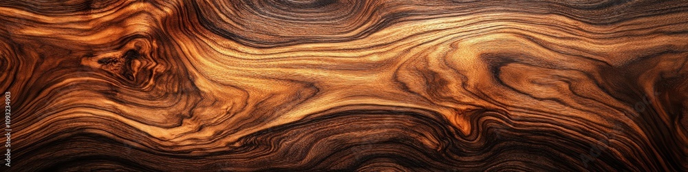Stunning close-up of rich, textured wood grain with swirling patterns showcasing natural beauty and unique design elements perfect for interior decor or artistic projects