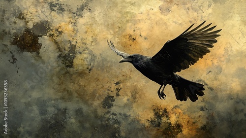 crow in flight