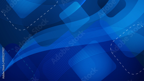 Abstract dark blue geometric gradient background for business presentation, technology seminar or modern creative show