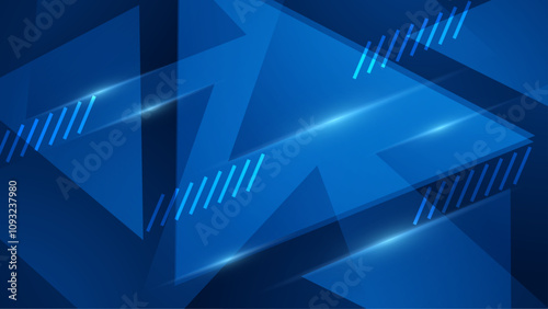 Abstract dark blue geometric gradient background for business presentation, technology seminar or modern creative show