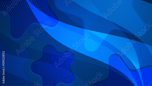 Abstract dark blue geometric gradient background for business presentation, technology seminar or modern creative show