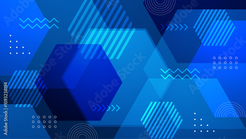 Abstract dark blue geometric gradient background for business presentation, technology seminar or modern creative show