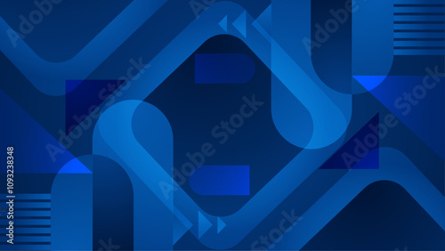 Abstract dark blue geometric gradient background for business presentation, technology seminar or modern creative show