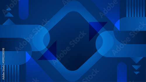 Abstract dark blue geometric gradient background for business presentation, technology seminar or modern creative show