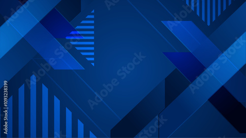Abstract dark blue geometric gradient background for business presentation, technology seminar or modern creative show