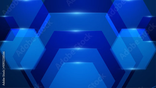 Abstract dark blue geometric gradient background for business presentation, technology seminar or modern creative show