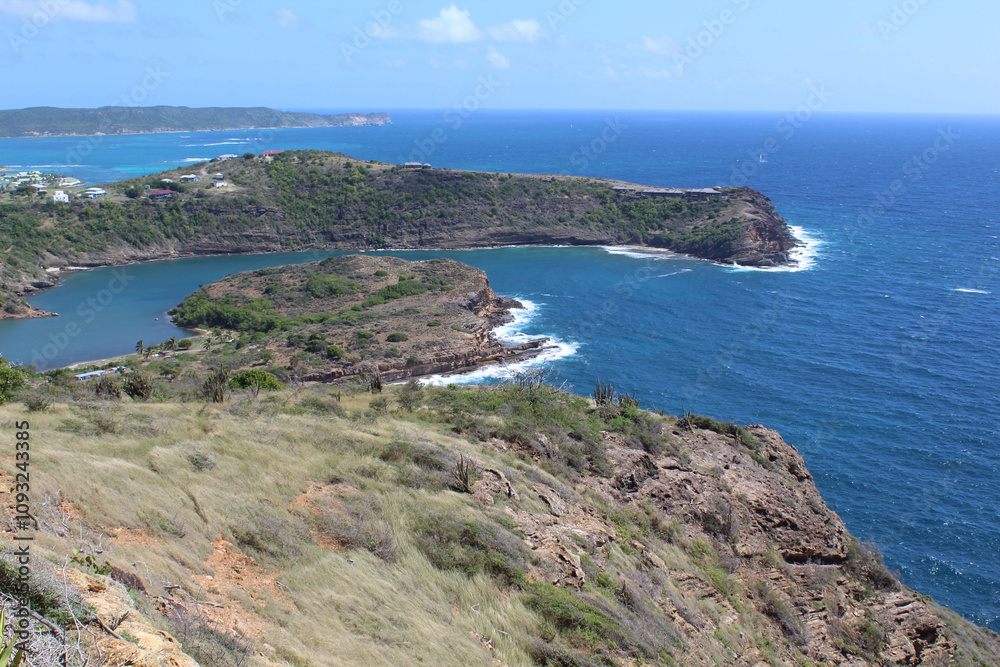 Nelson's Dockyard viewed from Shirley Heights in Antigua Nelson's Dockyard viewed from Shirley Heights in Antigua